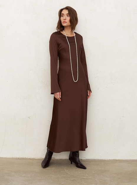 картинка Платье макси коричневое от магазина ICNTPRY