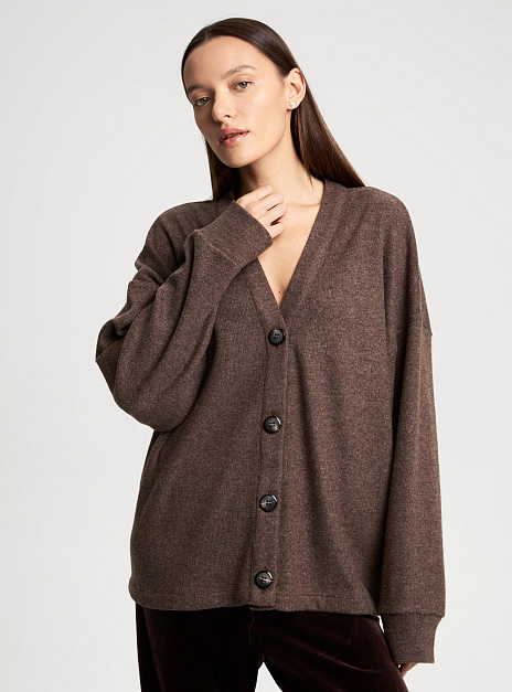 картинка Кардиган трикотаж кофе от магазина ICNTPRY