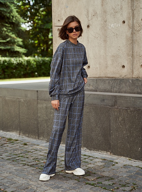 картинка Свитшот голубая клетка от магазина ICNTPRY