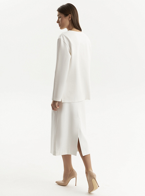 картинка Юбка прямая молочная от магазина ICNTPRY