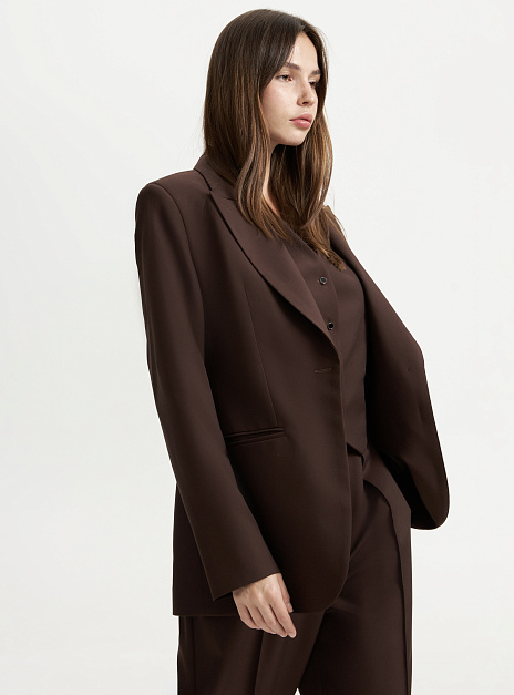 картинка Жакет однобортный шоколад от магазина ICNTPRY