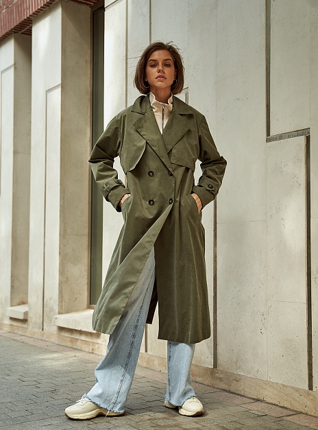 картинка Тренч оверсайз хаки от магазина ICNTPRY