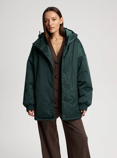 картинка Куртка с капюшоном утепленная изумруд от магазина ICNTPRY