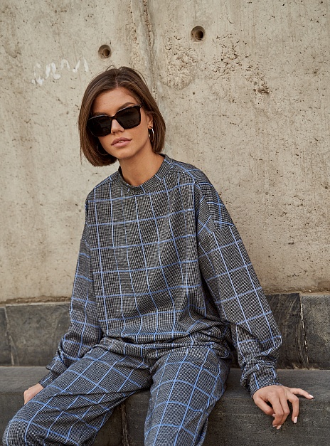 картинка Свитшот голубая клетка от магазина ICNTPRY