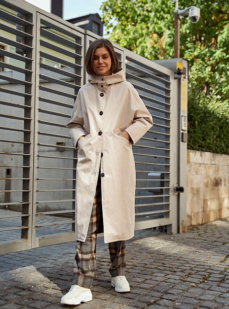 картинка Тренч с капюшоном айвори от магазина ICNTPRY