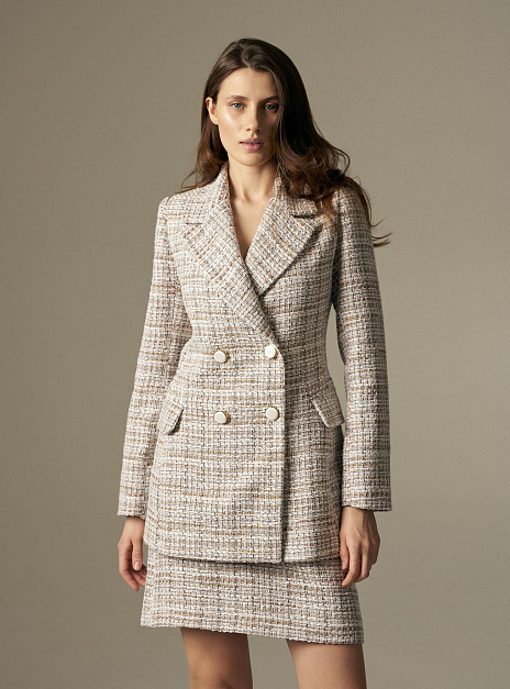 картинка Жакет букле двубортный бежевый от магазина ICNTPRY