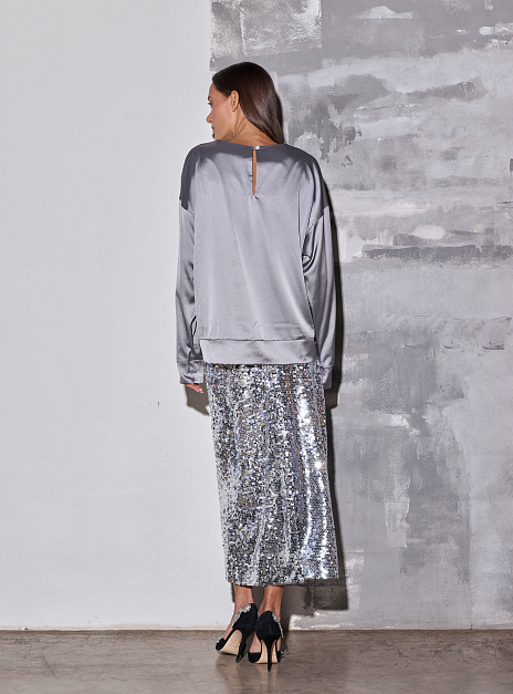 картинка Блуза шелковый серый от магазина ICNTPRY