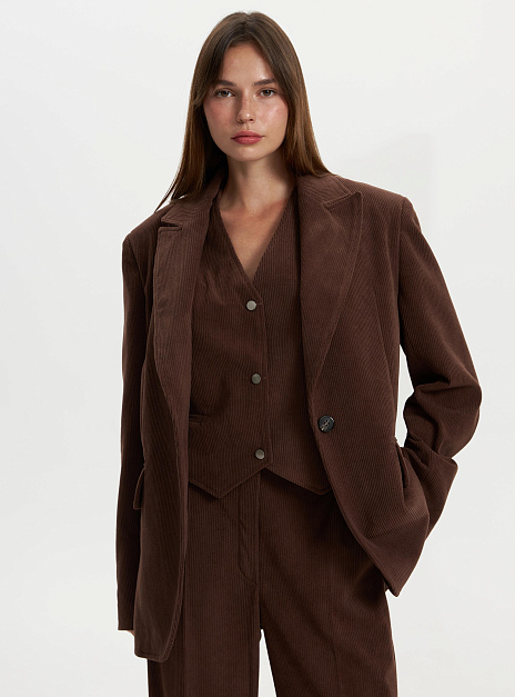 картинка Жакет вельвет коричневый от магазина ICNTPRY