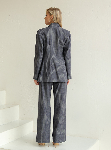 картинка Жакет в полоску лён серый от магазина ICNTPRY