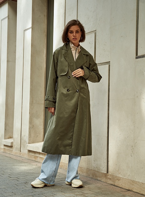 картинка Тренч оверсайз хаки от магазина ICNTPRY