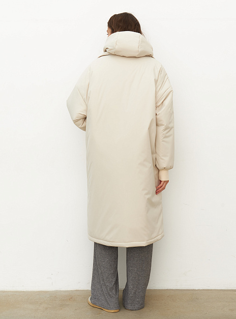 картинка Пальто с капюшоном айвори от магазина ICNTPRY