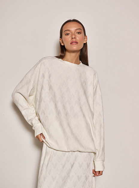 картинка Лонгслив зиг-заг молочный от магазина ICNTPRY