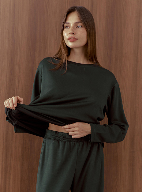 картинка Лонгслив модал темно-зеленый от магазина ICNTPRY