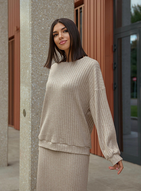 картинка Лонгслив трикотажный бежевый от магазина ICNTPRY