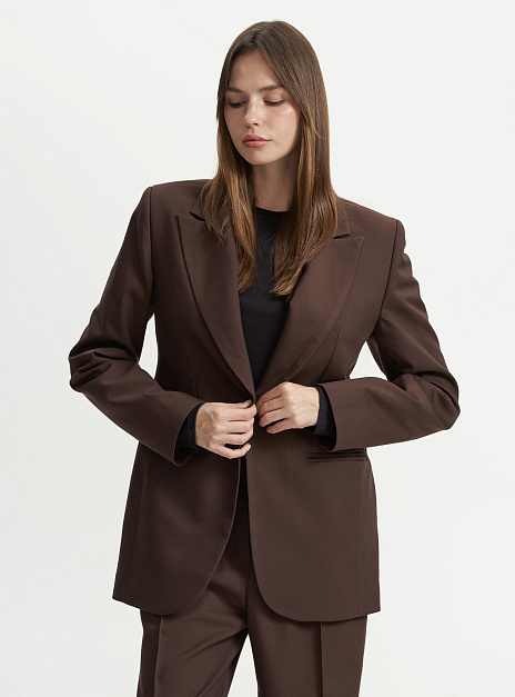 картинка Жакет однобортный шоколад от магазина ICNTPRY