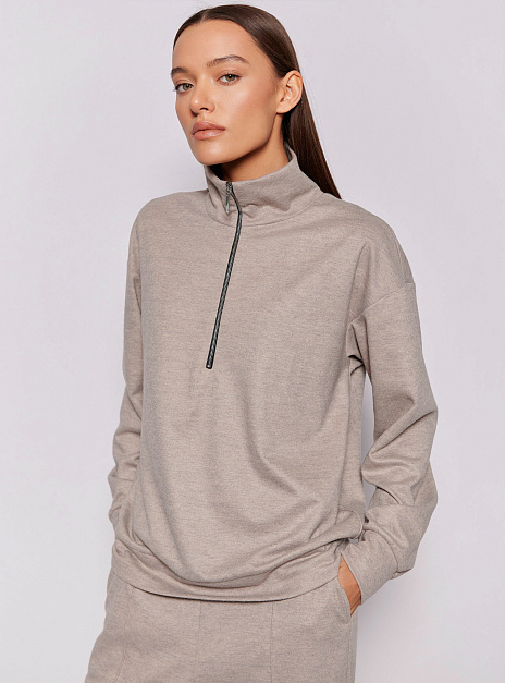 картинка Анорак на молнии браш бежевый от магазина ICNTPRY