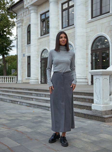 картинка Юбка миди шерсть темно-серая от магазина ICNTPRY