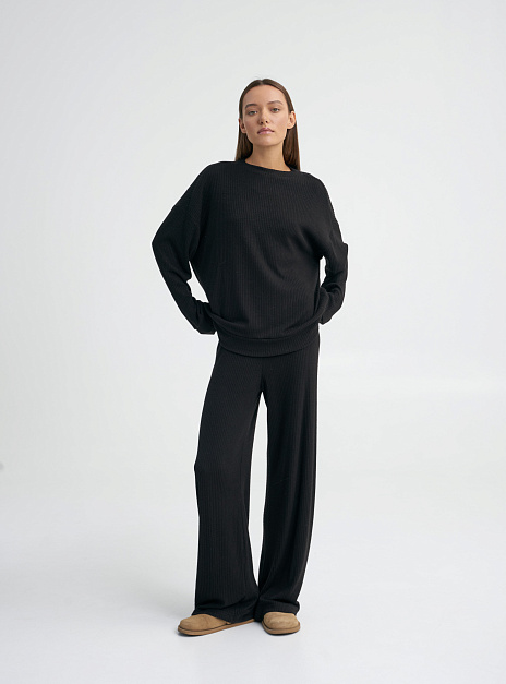 картинка Лонгслив трикотажный черный от магазина ICNTPRY