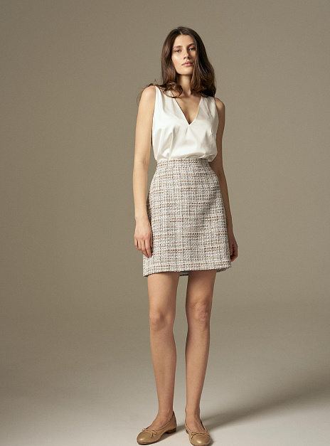 картинка Юбка букле мини бежевая от магазина ICNTPRY