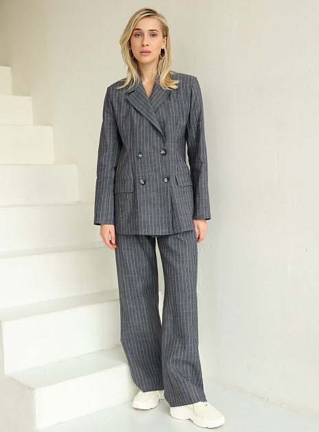 картинка Жакет в полоску лён серый от магазина ICNTPRY