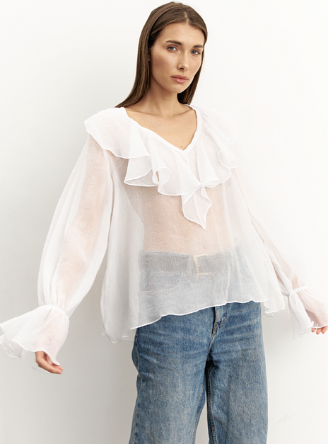 картинка Блуза с воланом шифон от магазина ICNTPRY