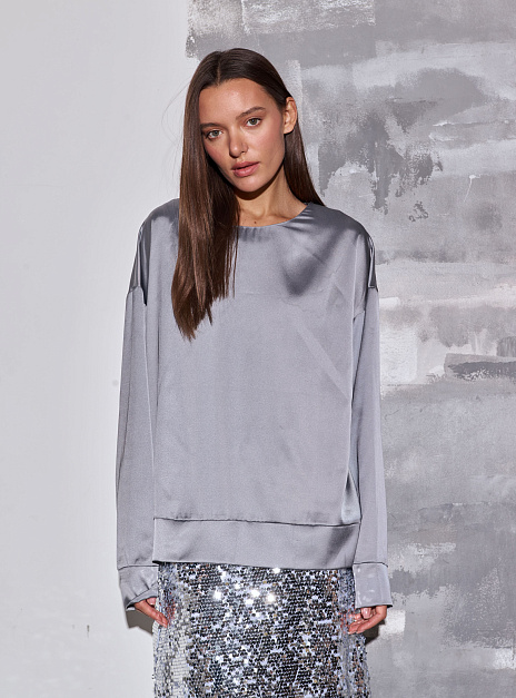 картинка Блуза шелковый серый от магазина ICNTPRY