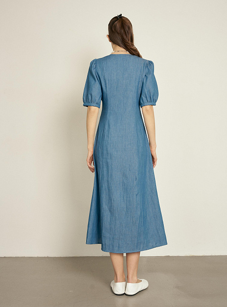 картинка Платье миди на пуговицах деним от магазина ICNTPRY