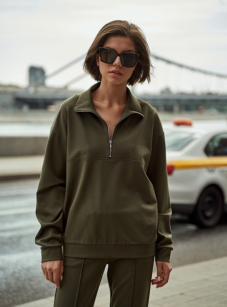 картинка Анорак на молнии милитари от магазина ICNTPRY