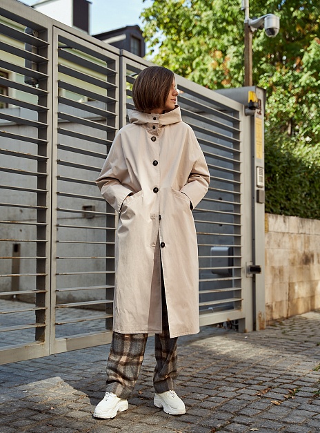 картинка Тренч с капюшоном айвори от магазина ICNTPRY