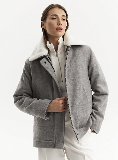 картинка Куртка MURES c меховым воротником серая от магазина ICNTPRY